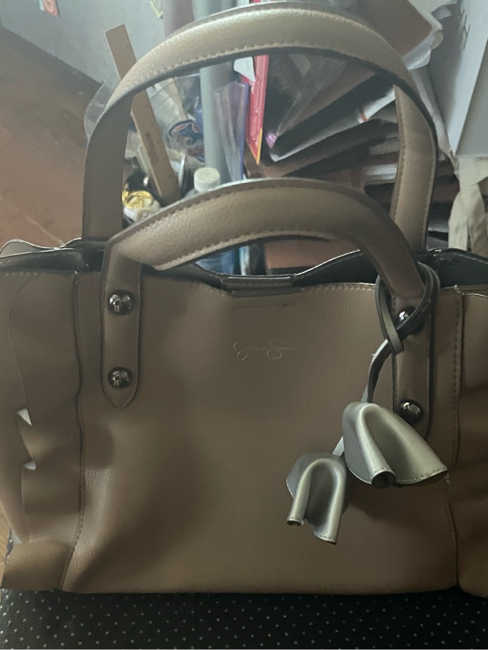 Jessica simpson taupe handbag